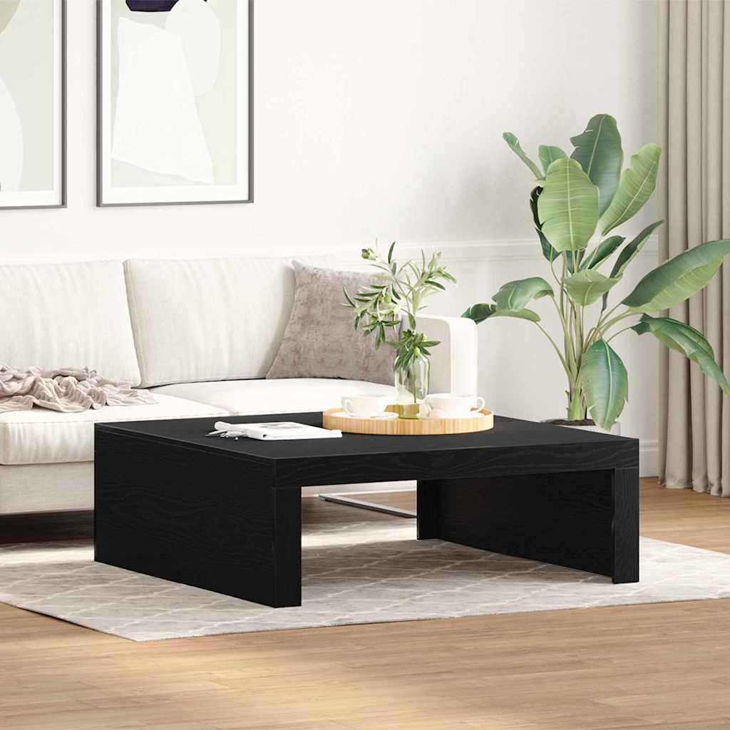 Kaffebord Svart Eik 100 X 100 X 35 Cm Konstruert Tre