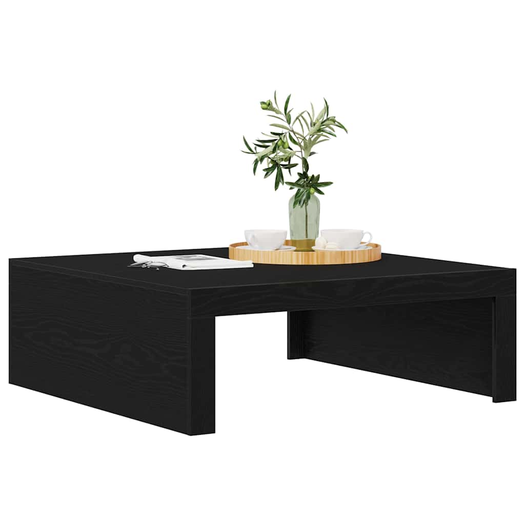 Kaffebord Svart Eik 100 X 100 X 35 Cm Konstruert Tre