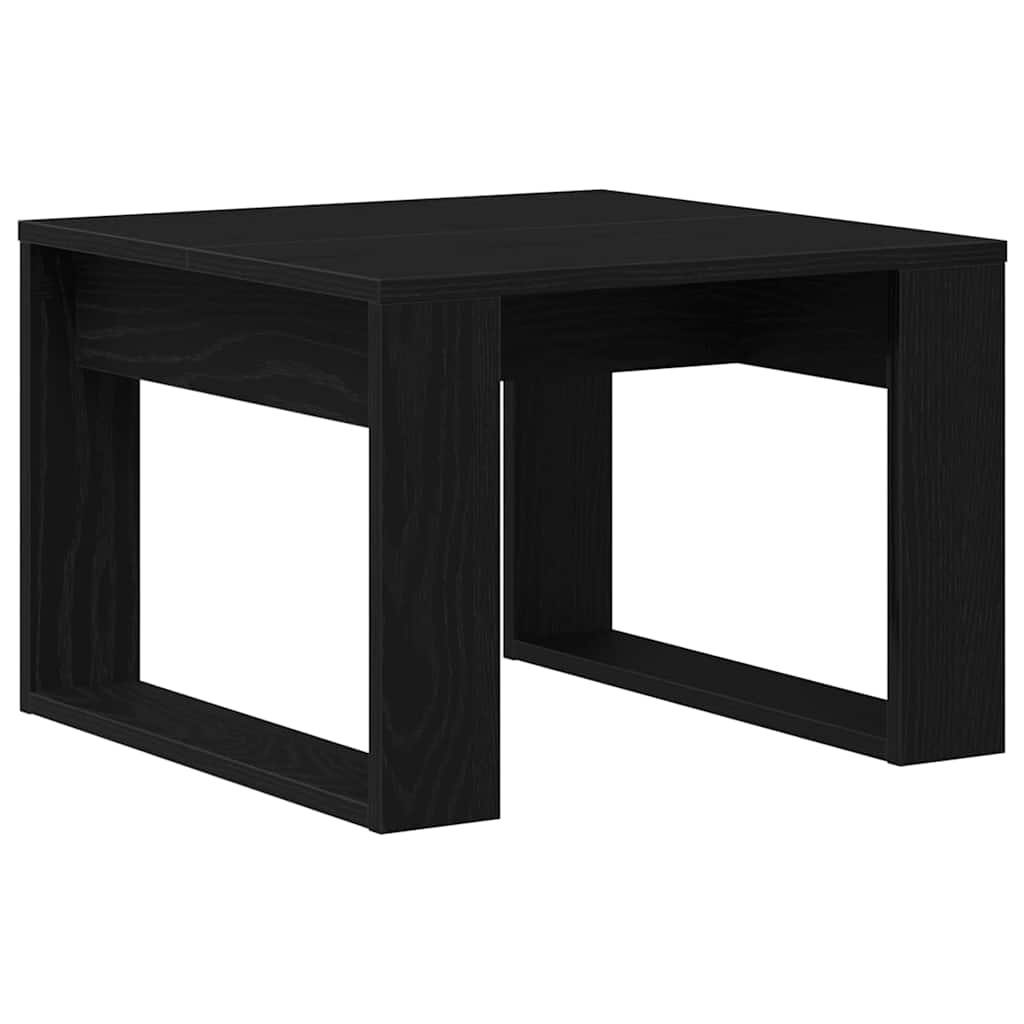 Kaffebord Svart Eik 50 X 50 X 35 Cm Konstruert Tre
