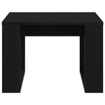 Kaffebord Svart Eik 50 X 50 X 35 Cm Konstruert Tre