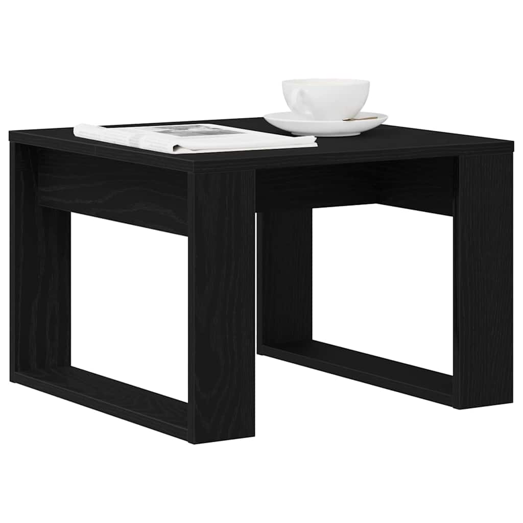 Kaffebord Svart Eik 50 X 50 X 35 Cm Konstruert Tre