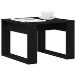 Kaffebord Svart Eik 50 X 50 X 35 Cm Konstruert Tre