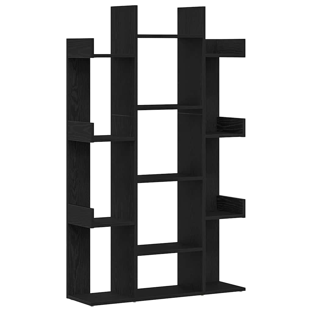 Bokhylle Svart Eik 86 X 25,5 X 140 Cm Konstruert Tre