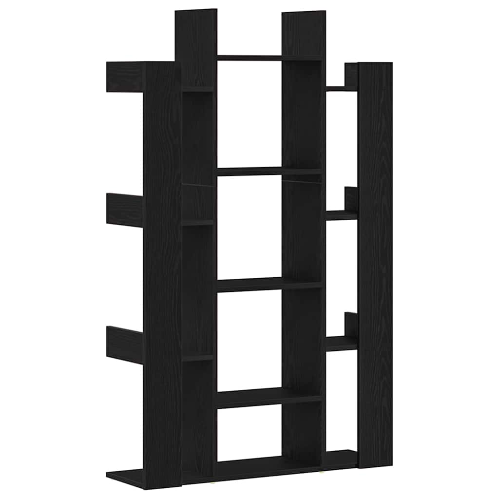 Bokhylle Svart Eik 86 X 25,5 X 140 Cm Konstruert Tre