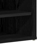 Sko Skap Med Hylle Svart Eik 60 X 35 X 70 Cm Konstruert Tre