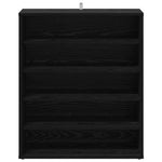 Sko Skap Med Hylle Svart Eik 60 X 35 X 70 Cm Konstruert Tre