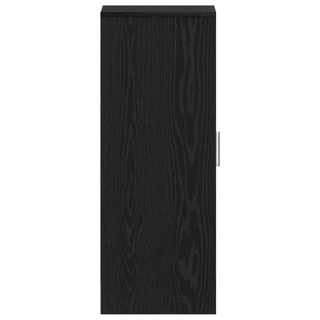 Sko Skap Med Hylle Svart Eik 32 X 35 X 92 Cm Konstruert Tre
