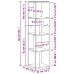 Krokhyller Svart Eik 33 X 33 X 132 Cm Konstruert Tre