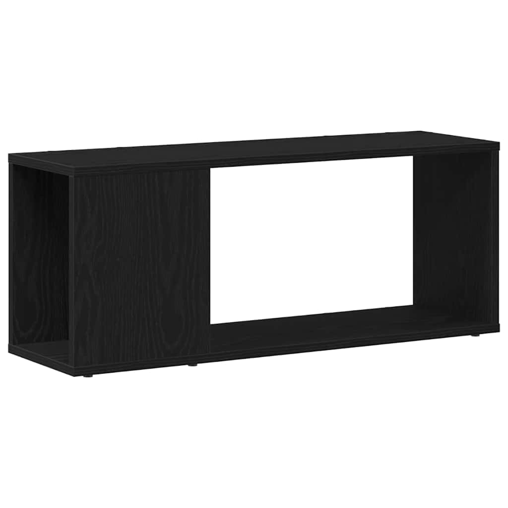 Tv-Benksett Svart Eik 80 X 24 X 32 Cm Konstruert Tre