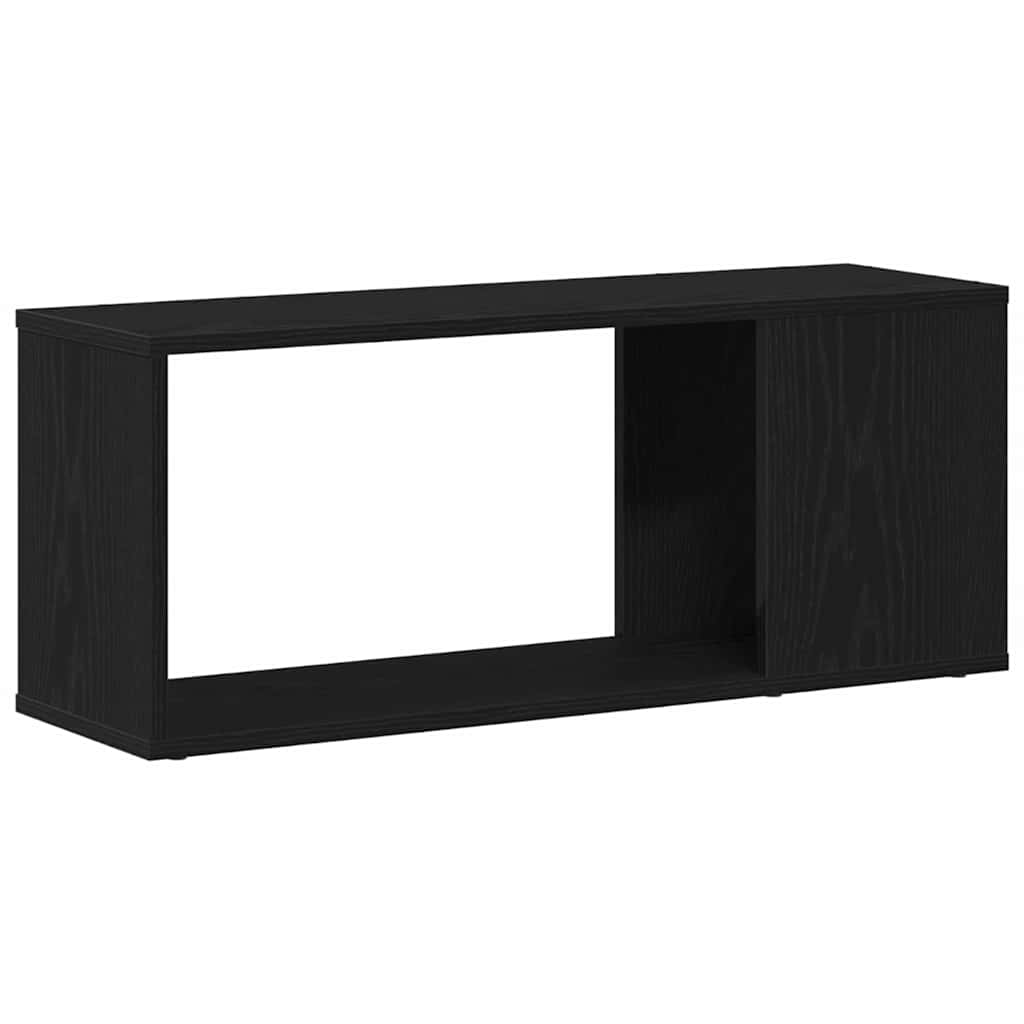 Tv-Benksett Svart Eik 80 X 24 X 32 Cm Konstruert Tre