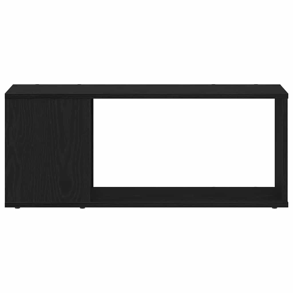 Tv-Benksett Svart Eik 80 X 24 X 32 Cm Konstruert Tre