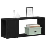 Tv-Benksett Svart Eik 80 X 24 X 32 Cm Konstruert Tre