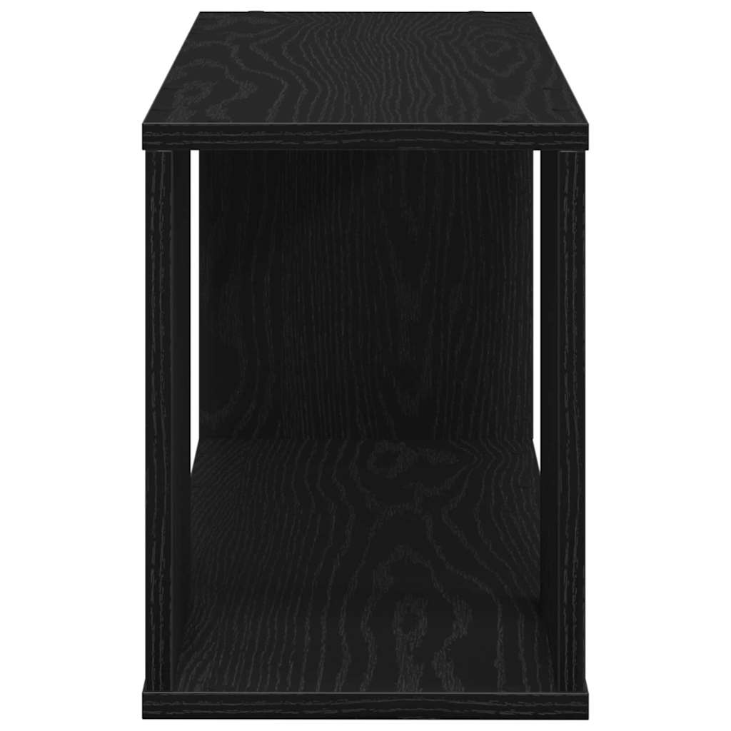 Tv-Benksett Svart Eik 80 X 24 X 32 Cm Konstruert Tre