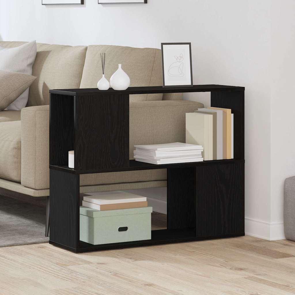 Tv-Benksett Svart Eik 80 X 24 X 63 Cm Konstruert Tre