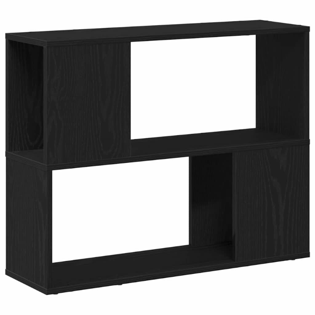 Tv-Benksett Svart Eik 80 X 24 X 63 Cm Konstruert Tre