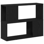 Tv-Benksett Svart Eik 80 X 24 X 63 Cm Konstruert Tre