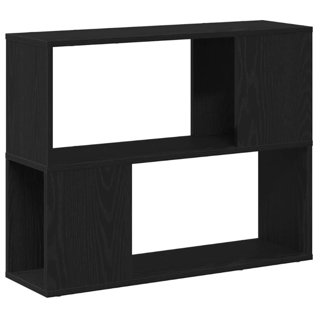 Tv-Benksett Svart Eik 80 X 24 X 63 Cm Konstruert Tre