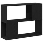 Tv-Benksett Svart Eik 80 X 24 X 63 Cm Konstruert Tre