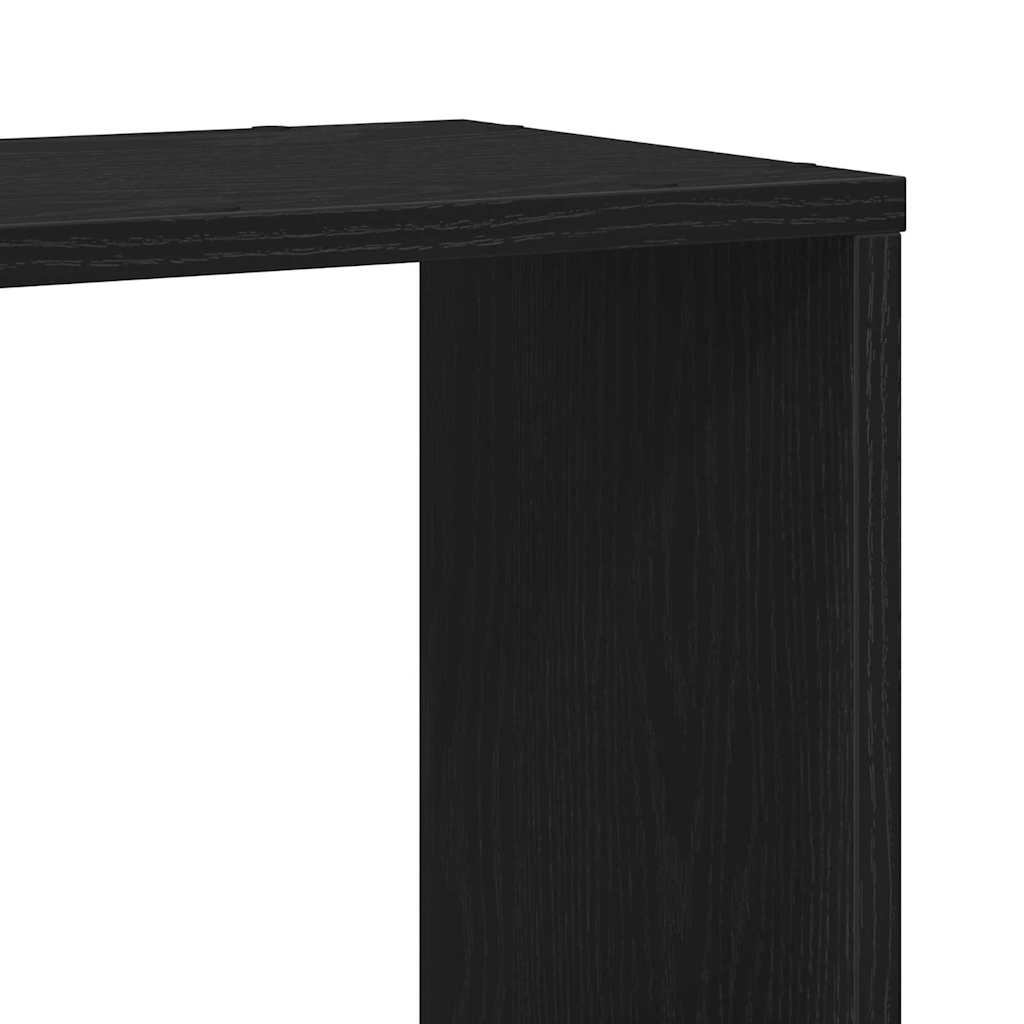 Tv-Benksett Svart Eik 100 X 24 X 94 Cm Konstruert Tre