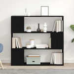 Tv-Benksett Svart Eik 100 X 24 X 94 Cm Konstruert Tre