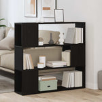 Tv-Benksett Svart Eik 100 X 24 X 94 Cm Konstruert Tre