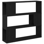 Tv-Benksett Svart Eik 100 X 24 X 94 Cm Konstruert Tre