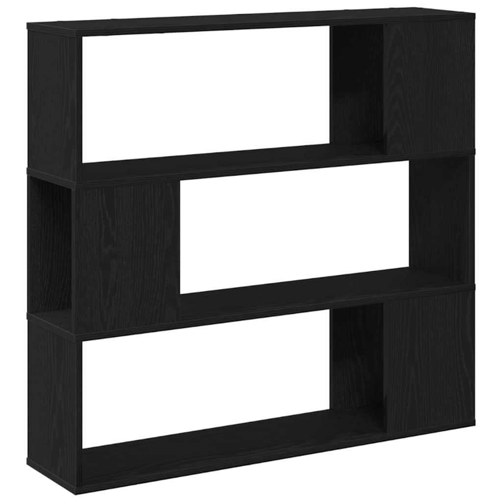 Tv-Benksett Svart Eik 100 X 24 X 94 Cm Konstruert Tre