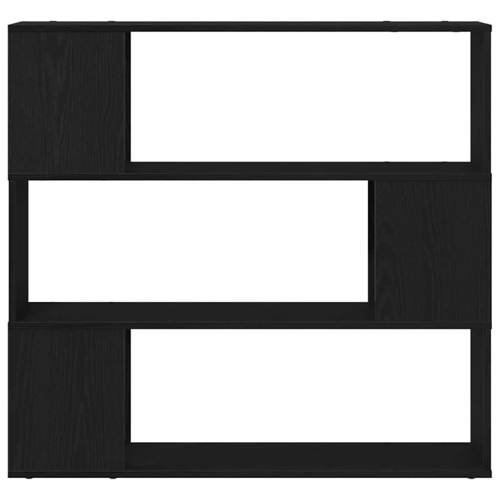 Tv-Benksett Svart Eik 100 X 24 X 94 Cm Konstruert Tre