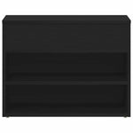 Skobenk Med Hylle Svart Eik 60 X 30 X 45 Cm Konstruert Tre