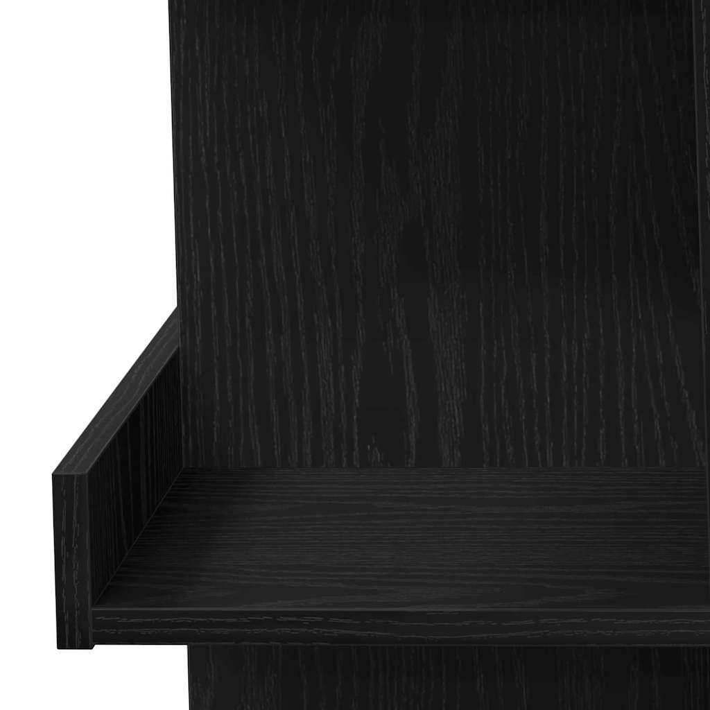 Barbord Med Hylle Svart Eik 100 X 48 X 101,5 Cm Konstruert Tre