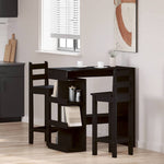 Barbord Med Hylle Svart Eik 100 X 48 X 101,5 Cm Konstruert Tre
