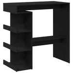Barbord Med Hylle Svart Eik 100 X 48 X 101,5 Cm Konstruert Tre