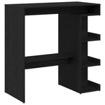 Barbord Med Hylle Svart Eik 100 X 48 X 101,5 Cm Konstruert Tre