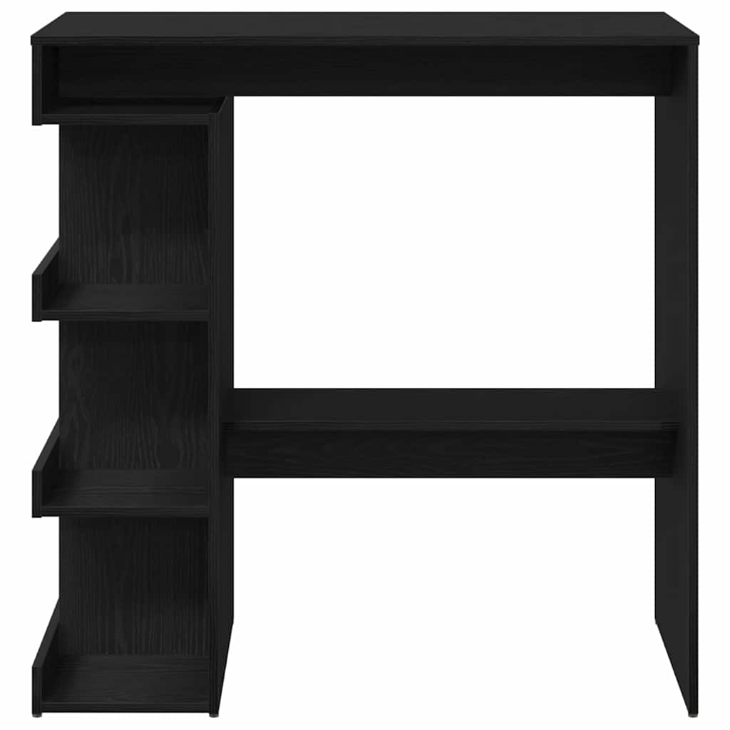 Barbord Med Hylle Svart Eik 100 X 48 X 101,5 Cm Konstruert Tre
