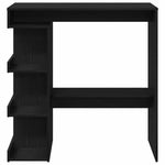 Barbord Med Hylle Svart Eik 100 X 48 X 101,5 Cm Konstruert Tre