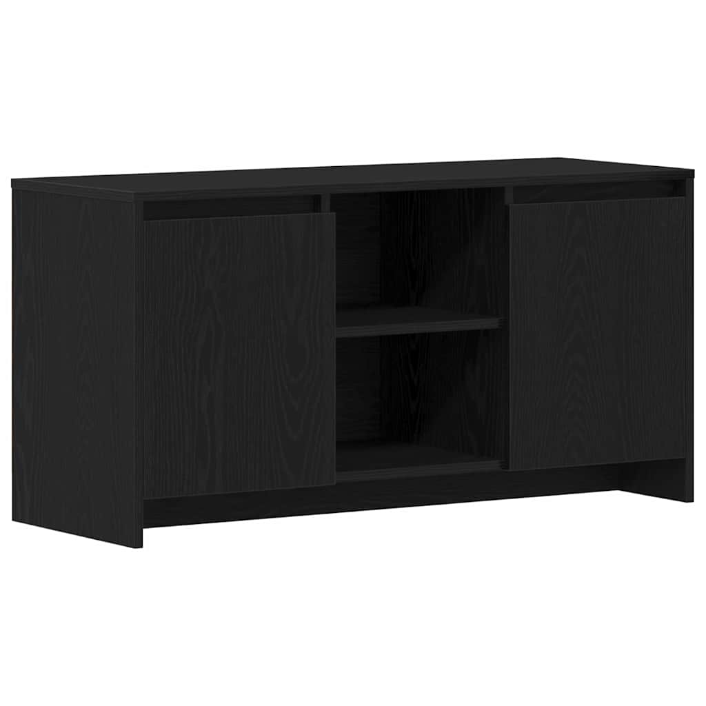 Tv-Skap Svart Eik 102 X 37,5 X 52,5 Cm Konstruert Tre
