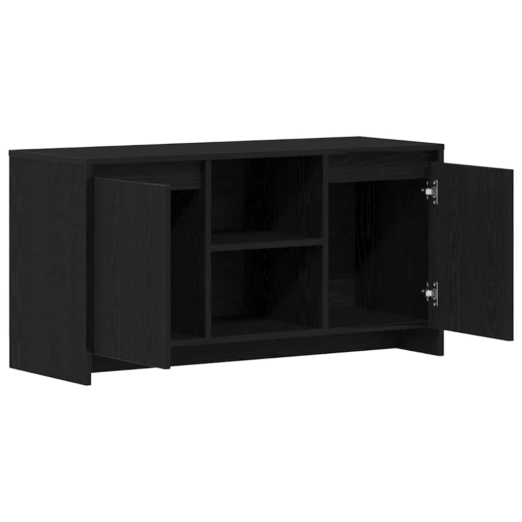 Tv-Skap Svart Eik 102 X 37,5 X 52,5 Cm Konstruert Tre