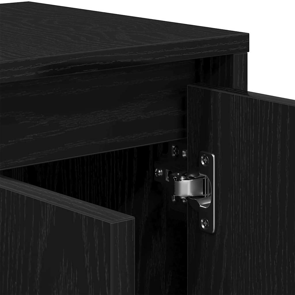 Tv-Skap Svart Eik 120 X 30 X 40,5 Cm Konstruert Tre