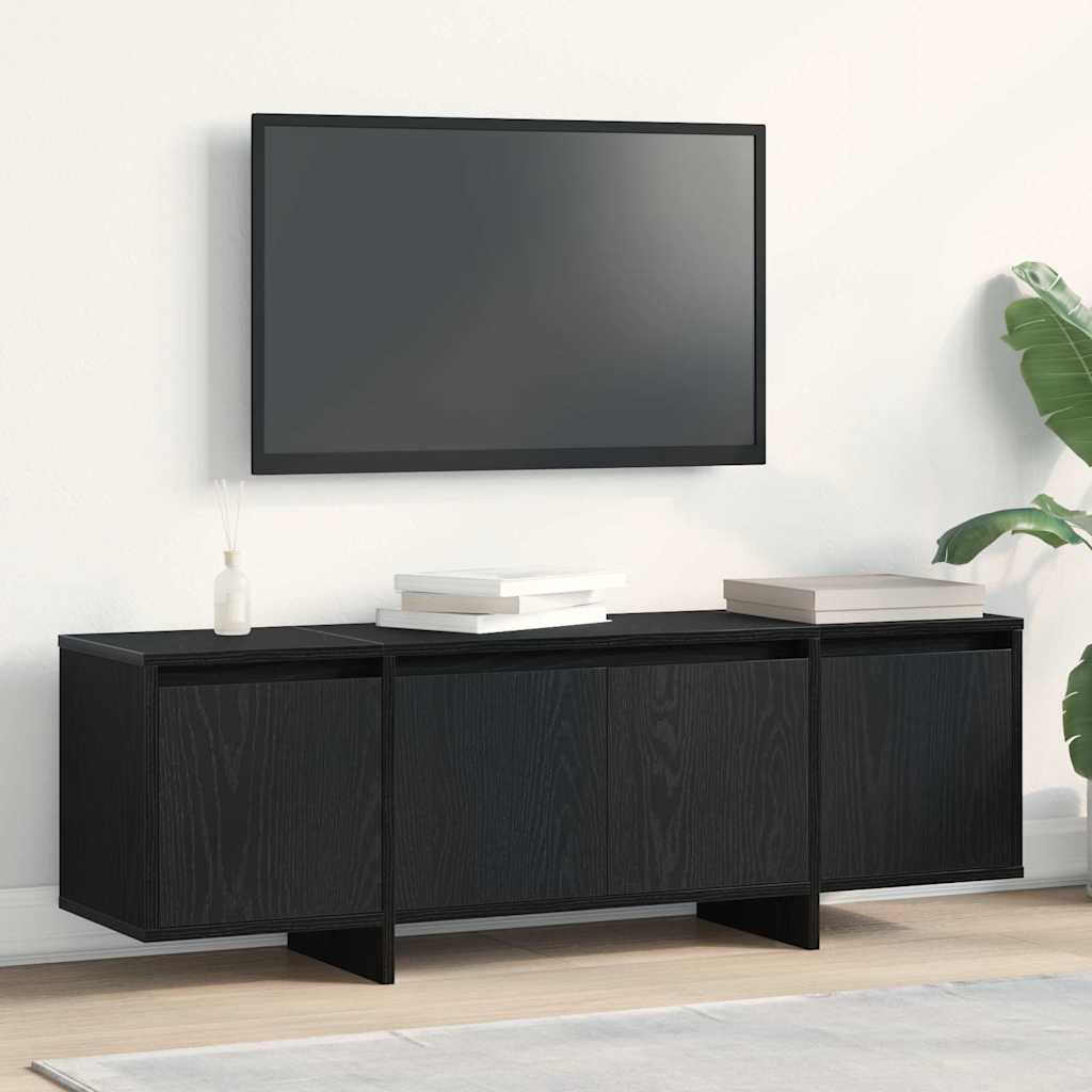Tv-Skap Svart Eik 120 X 30 X 40,5 Cm Konstruert Tre