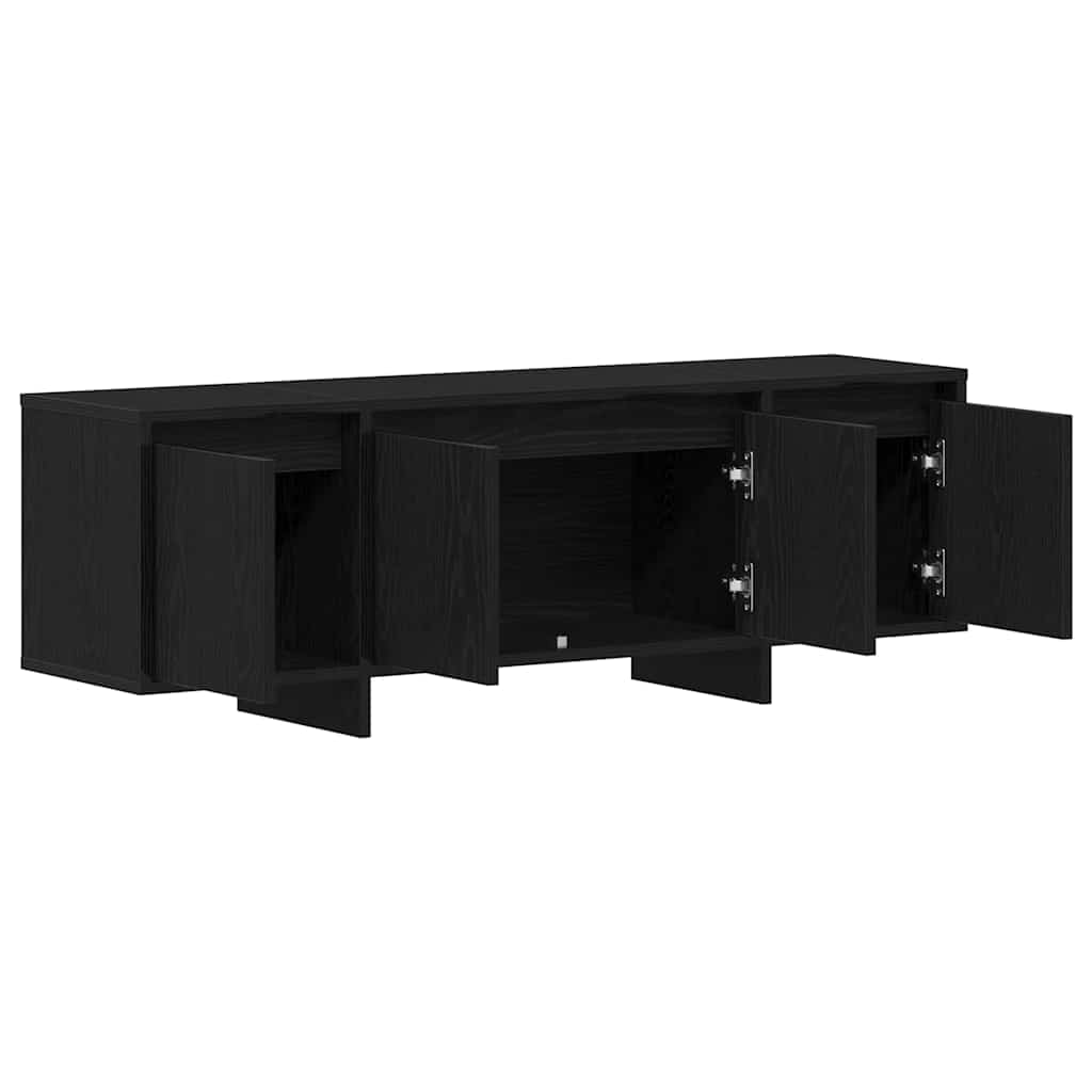 Tv-Skap Svart Eik 120 X 30 X 40,5 Cm Konstruert Tre