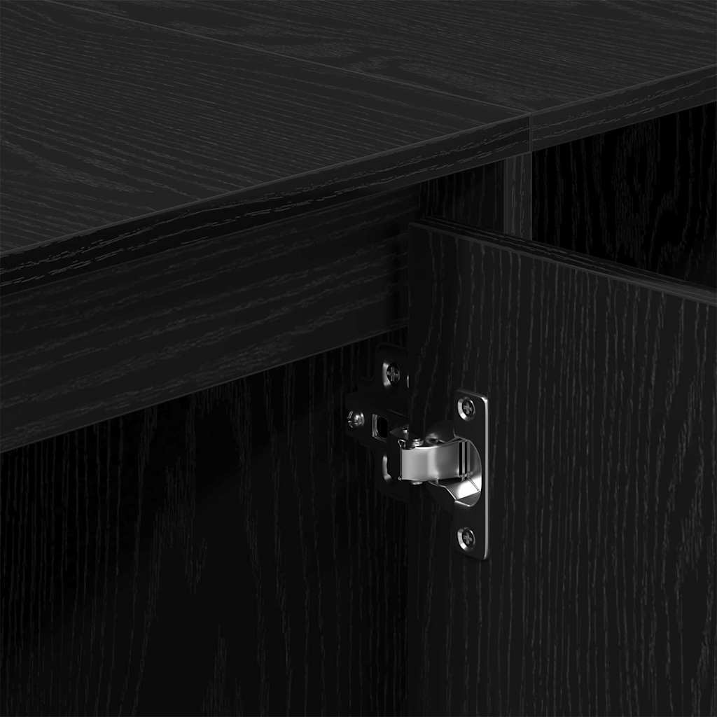 Tv-Skap Svart Eik 120 X 30 X 40,5 Cm Konstruert Tre