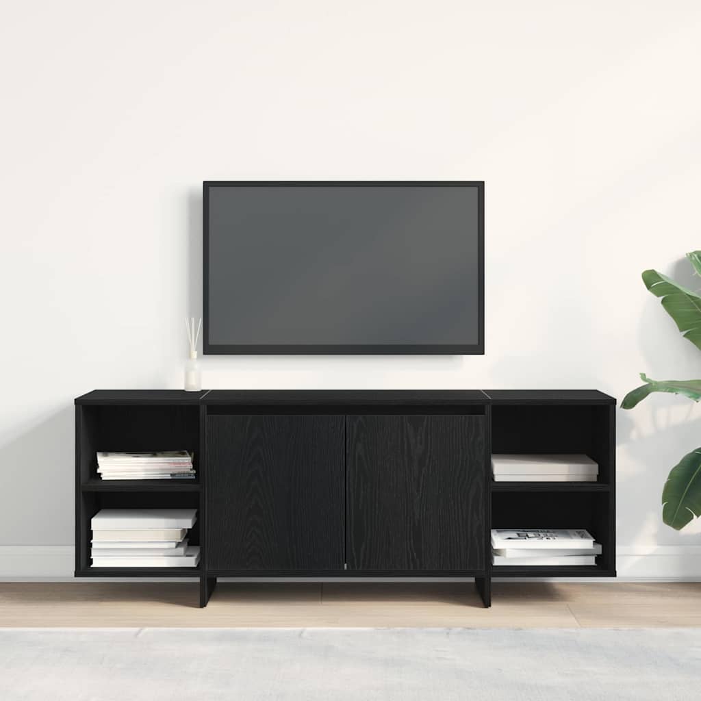 Tv-Skap Svart Eik 120 X 30 X 40,5 Cm Konstruert Tre