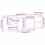 Tv-Skap Svart Eik 120 X 30 X 40,5 Cm Konstruert Tre