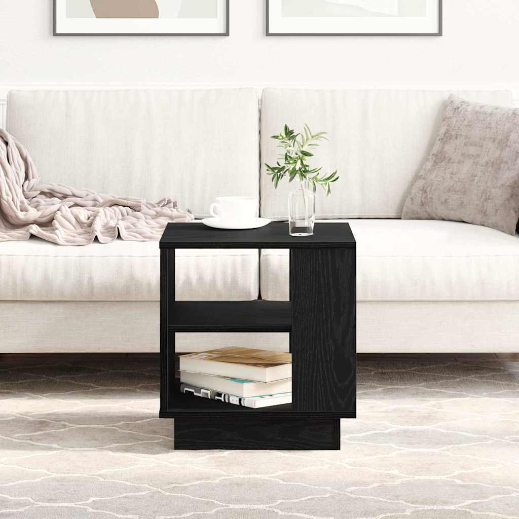 Kaffebord Svart Eik 40 X 40 X 43 Cm Konstruert Tre
