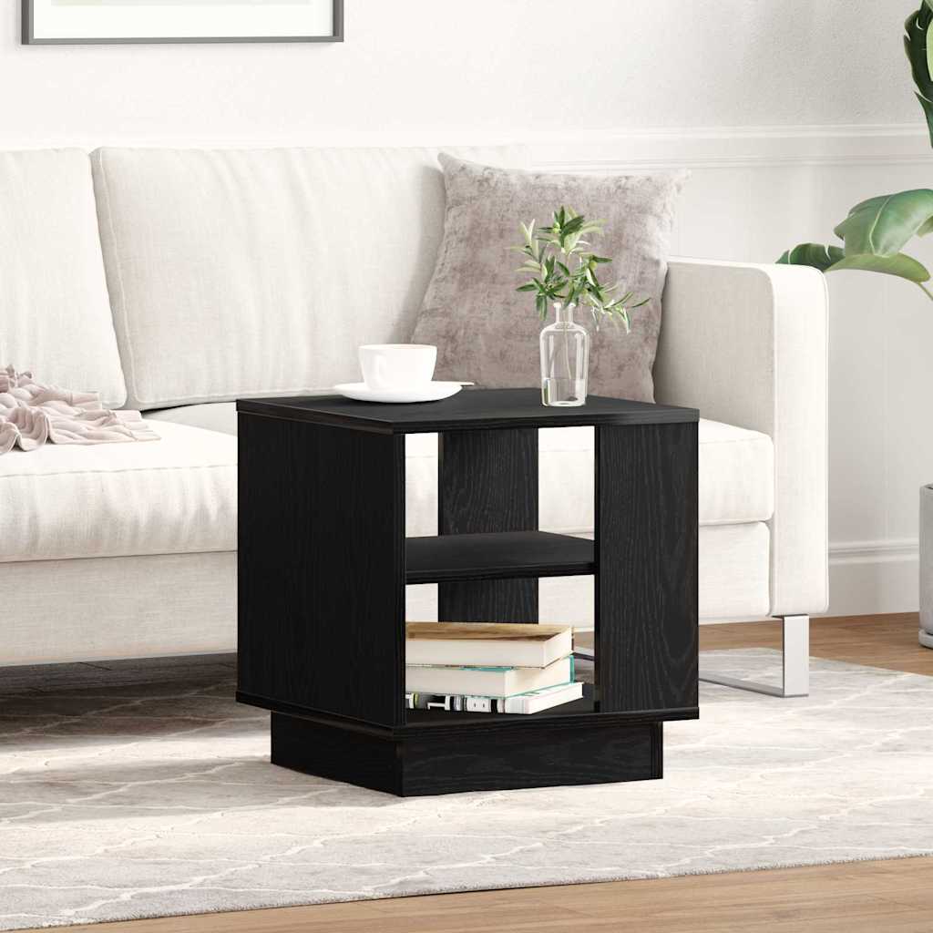 Kaffebord Svart Eik 40 X 40 X 43 Cm Konstruert Tre