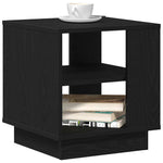 Kaffebord Svart Eik 40 X 40 X 43 Cm Konstruert Tre