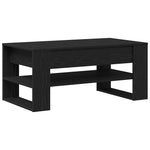 Kaffebord Svart Eik 102 X 55 X 45 Cm Konstruert Tre