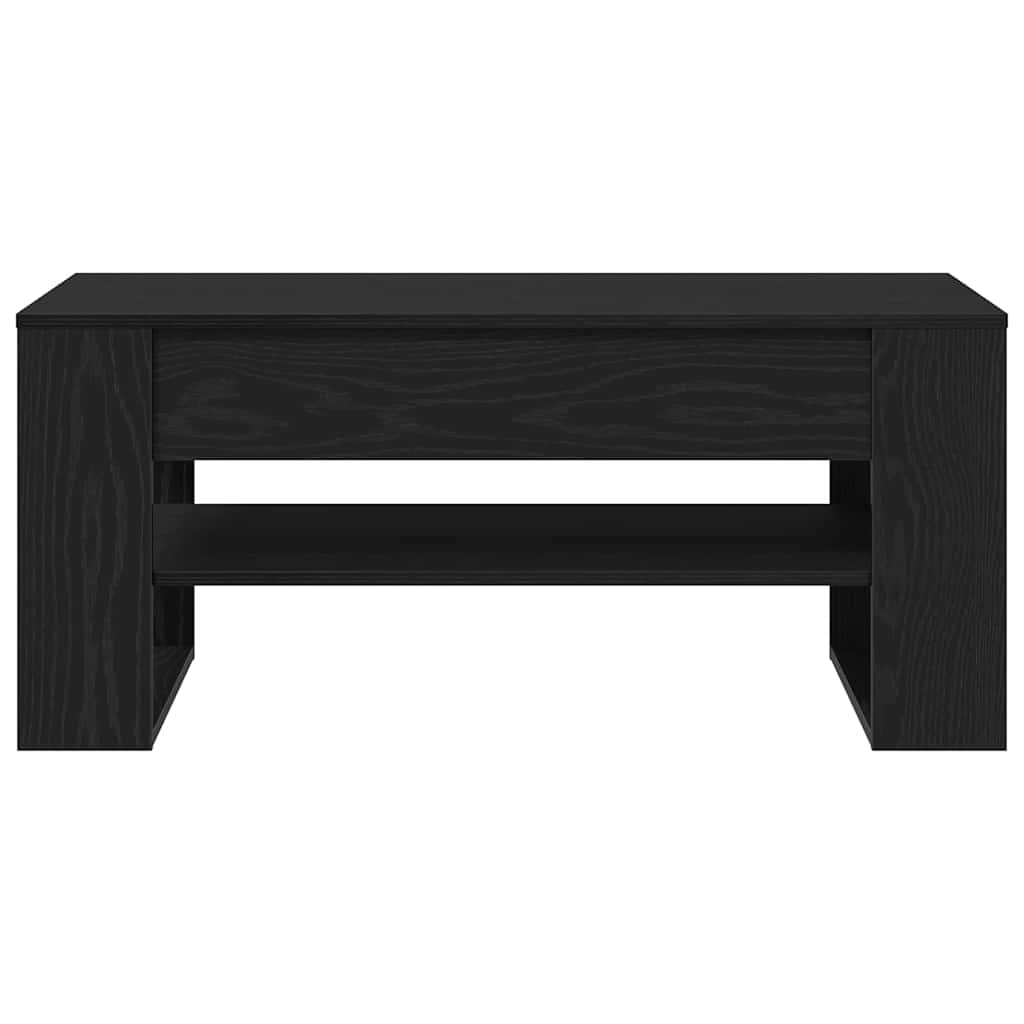 Kaffebord Svart Eik 102 X 55 X 45 Cm Konstruert Tre