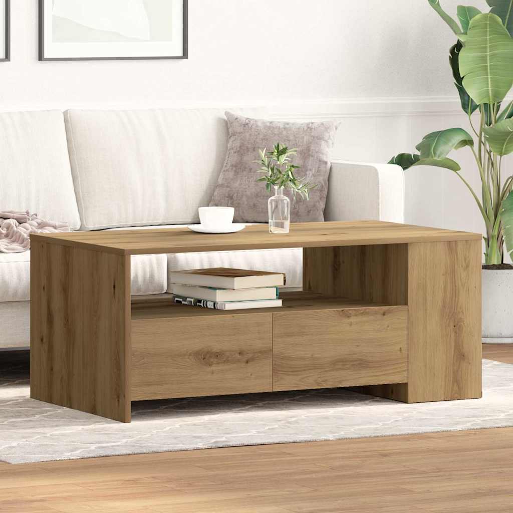 Kaffebord Artisan Eik 102 X 55 X 43,5 Cm Konstruert Tre
