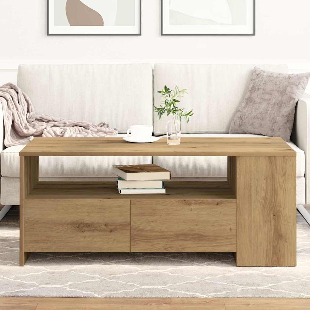 Kaffebord Artisan Eik 102 X 55 X 43,5 Cm Konstruert Tre